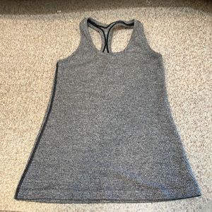 Charcoal black specked workout top size 4